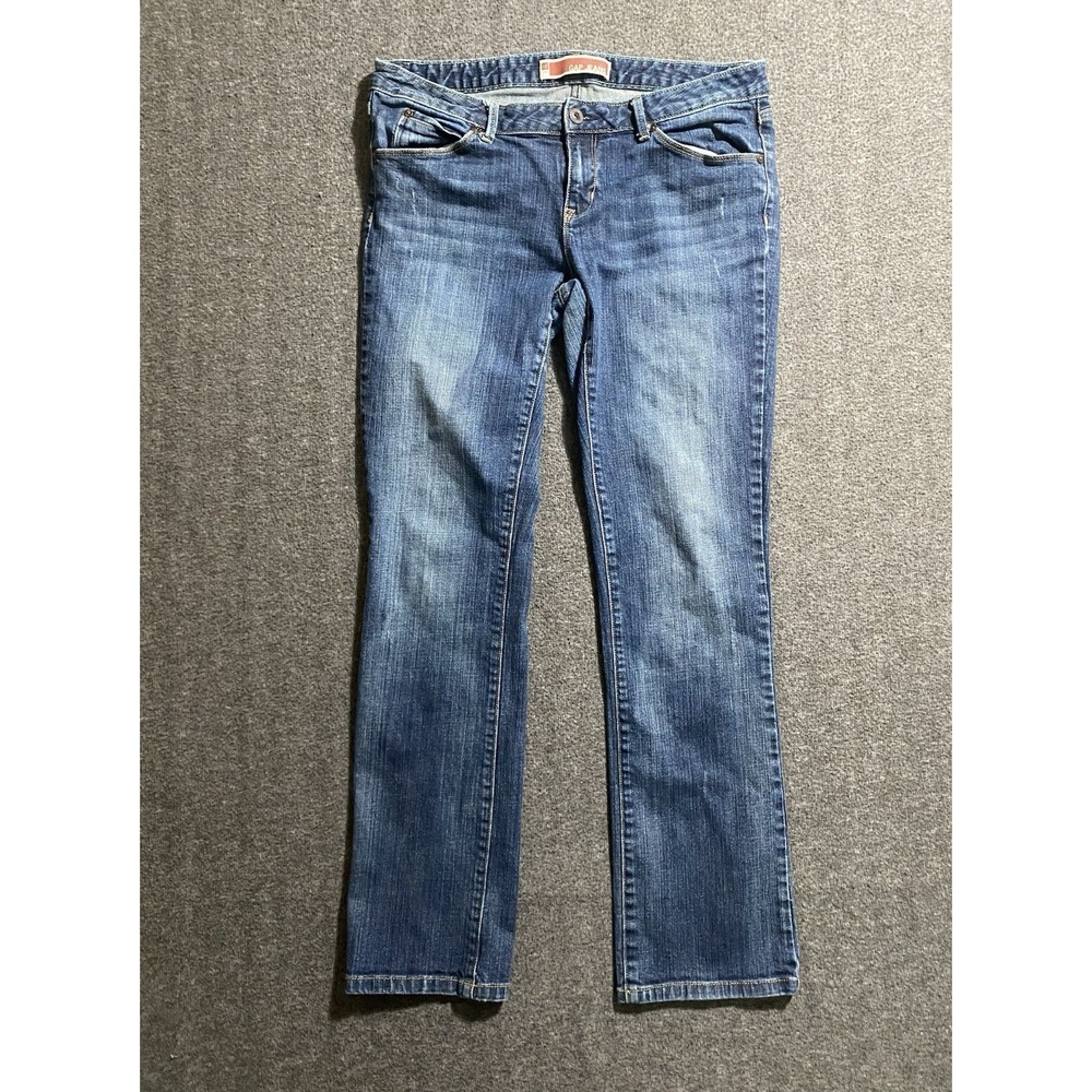 Gap Jeans Womens Blue Slim Straight Pockets Wash Stretch Denim Size 10